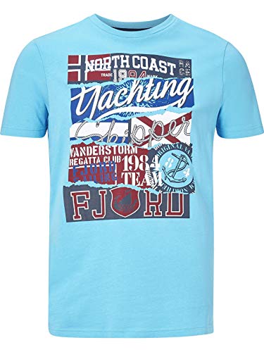 Jan Vanderstorm Herren Kurzarm T-Shirt Tage hellblau 5XL (XXXXXL) - 72/74 Cover
