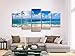 Pyradecor Seaside Extra Large Canvas Prints Wall Art Ocean Sea Beach Landscape Pictures Paintings for Bathroom Home Decorations 5 Piece Modern Stretched Seascape Artwork XL
