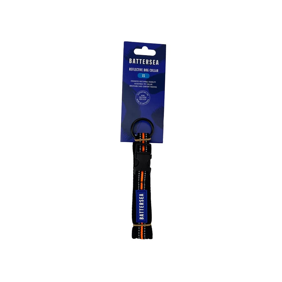 Battersea Reflective Dog Collar Orange XS - Image 2