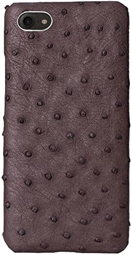 Protection iPhone SE 2022 marron en cuir d'autruche élégant
