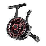 Aumotop EIS-Angelrolle mit Hohem Fuß, mit Drahtschale aus Aluminiumlegierung und Ergonomischem Design für Reibungsloses Einholen der Schnur und Komfortable Nutzung, für Liebhaber von (Schwarze rote