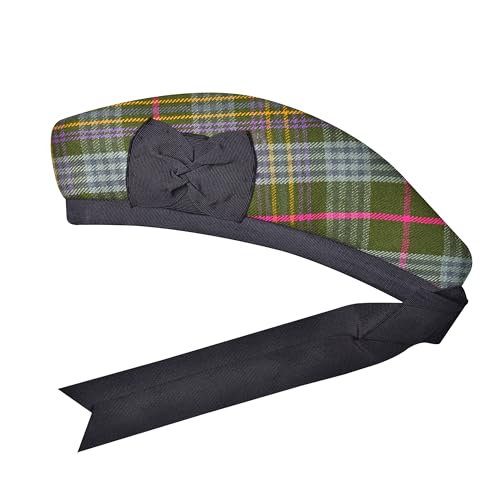 Image of Glengarry Cap-Traditional Scottish Hat, Acrylic Wool Tartan Glengarry hat, Kilts /Bagpipes Accessories