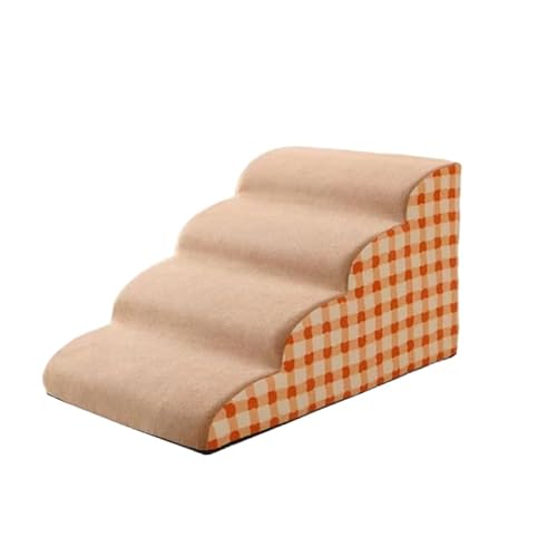 NEWVO ドッグステップ 2段/3段/4段 犬用階段 滑り止めマット付き 安定性 ソファ/ベッド用 小型犬・高齢犬・短足種対応 洗える取り外しカバー ペットステップ 老犬介護 ケガ防止 猫も使用可