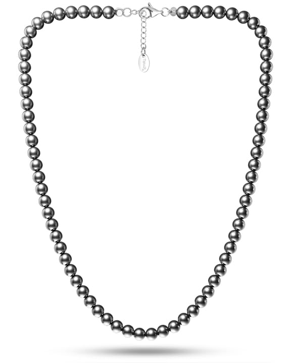 Terahertz Beaded Necklace – 100% Authentic Terahertz Stone Necklace for Women and Men with 6MM Beads – 18