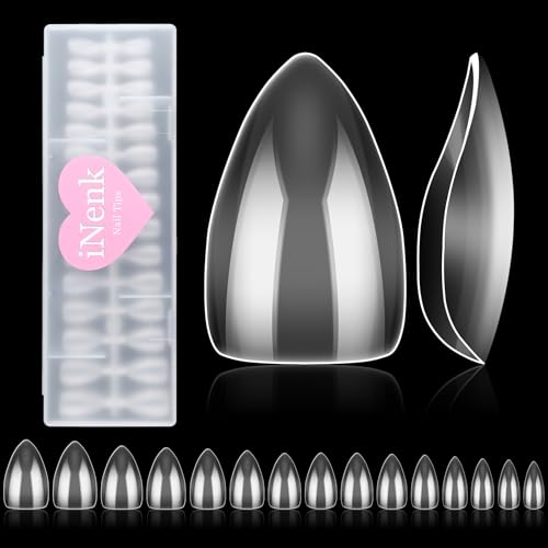Faux ongles larges et courts en gel souple avec 15 tailles ajustables