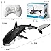 BLmukce 2.4GHz Remote Control Shark Toy for Pool, 1:18 Scale High Simulation RC Shark with Light & Spray Water, Electric Remote Controlled Swimming Water Pool Toys for 4 5 6 7 Year olds Kid Boys Girls