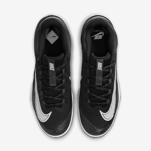 Nike Nike Alpha Huarache Elite 4 Low MCS Men's Baseball Cleats (FD6221-003, Black/Dark Smoke Grey/White) Size 9