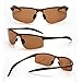 MOORAY Mens Polarized Sports Sunglasses UV Protection Sunglasses for Men Cycling Driving Fishing(Brown,Brown)
