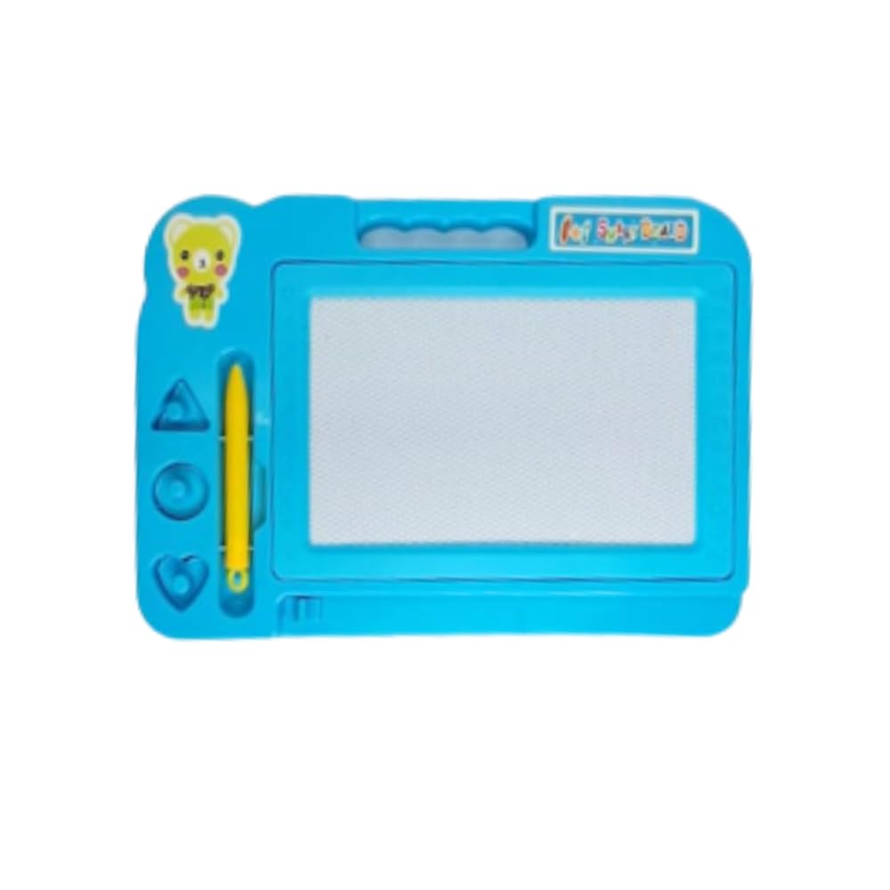 AAA Magnetic Slate Toy for Kids Drawing & Learning Magic Slate Scribble & Erasable Pad Educational Toy with 3 Shapes & Pen Easy to Write & Learn