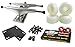 Owlsome 5.25 Polished Aluminum Skateboard Trucks w/ 52mm Wheels Combo Set