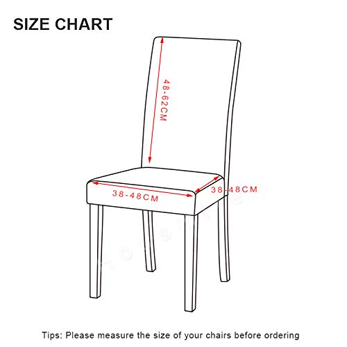 Fundas de asiento elásticas para comedor grandes lavables pack de 2 fundas impresas 3