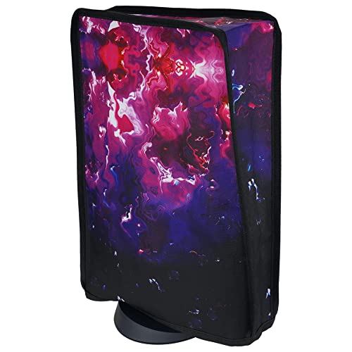 Image of PlayVital Dust Cover for ps5, Soft Neat Lining Dust Guard Anti Scratch Waterproof Cover Sleeve for ps5 Console Digital Edition & Disc Edition - Surreal Lava