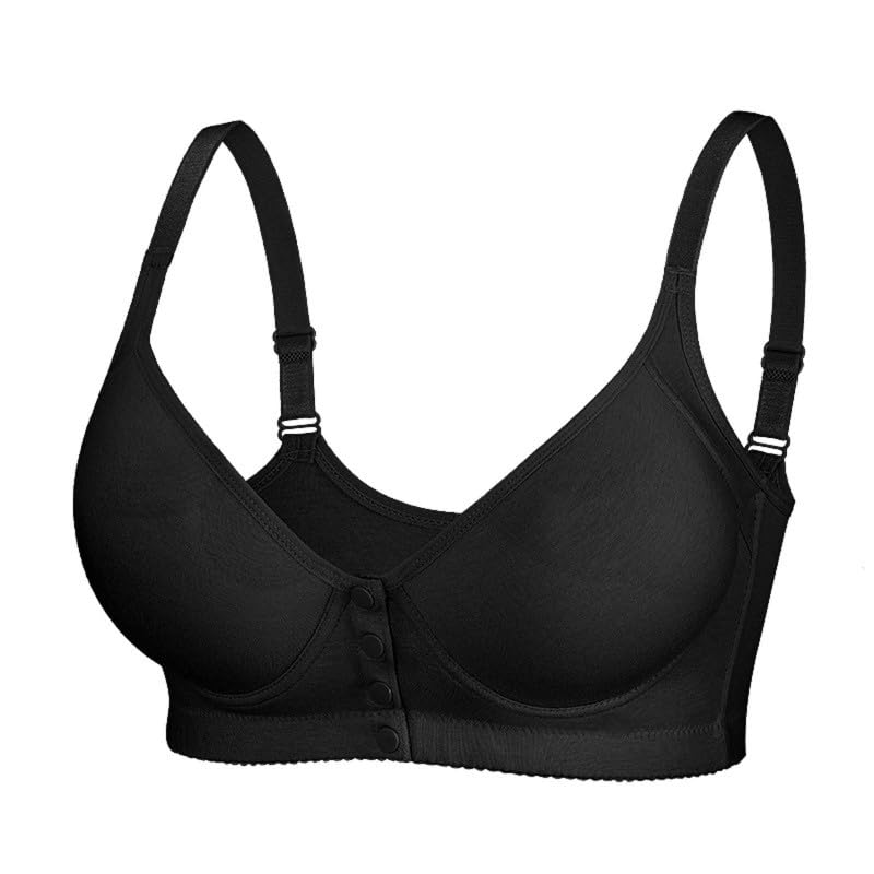 Sujetador de Talla única con Botones Frontales. Sujetador Moderno sin Espalda. Tipo cómodo. con Tirantes y Copas Ajustables. Sujetador sin Costuras. Comodidad Que Abraza
