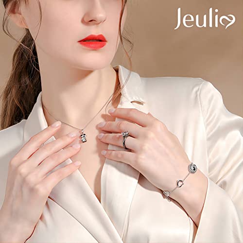 Jeulia 2.5 Carat Jack Skull Nightmare Charm Bracelet For Women 925 Sterling Silver Christmas Bead Bracelet Horror Movie Costume Jewelry Link Bracelet with Adjustable Infinity Chain4