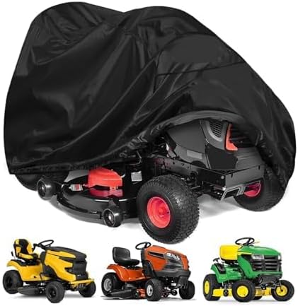 Riding Lawn Mower Cover for John Deere E180 2018-2022, 210D Oxford Outdoor Rain-Resistant Lawn Tractor Cover Outdoor Lawn Mower Storage