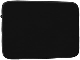 カスタムラップトップバッグ 10 12 13 15 17インチ、防水耐衝撃ブリーフケース、ジッパー付きマルチカラーコンピュータキャリーケース、デザインなし-ピュアブラック