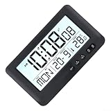 Display LCD all-in-one: mostra ora, data, giorno della settimana e temperatura ambiente contemporaneamente per un rapido riferimento giornaliero, perfetto per studenti, professionisti e uso domestico.