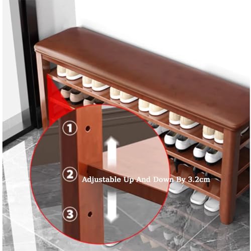 Banc à chaussures bois pour optimiser l'espace meuble de rangement entrée fermé - 4