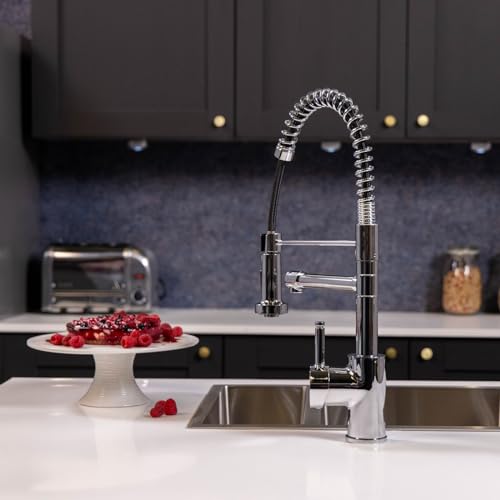 flöde böjig | Multiuse Style 3 in 1 Instant Boiling Hot Water Tap with Flexi Spray | 3 in 1 Boiling Water Tap Full Kit Including Filter and Boiling Tank (Polished Chrome)