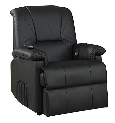 Acme Reseda Recliner With Lifted And Massage Function, Black Pu #TOP29