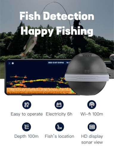 Sondeur de pêche sans fil pour bateau avec application gratuite