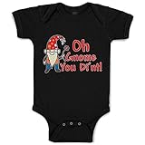 Baby Bodysuit Oh Gnome You Di'Nt! Boy & Girl Baby Clothes Funny Cotton Black Design Only 18 Months