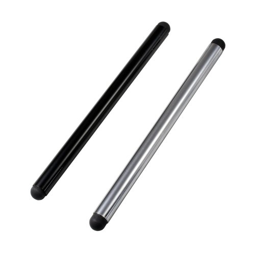 Stylet/Stylo d'entrées pour HTC Legend (Pack de 2, noir argenté)