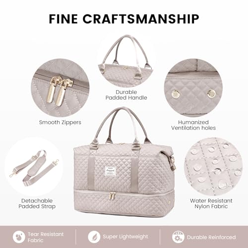 image for LOVEVOOK Travel Duffle Bag,Weekender Bags for Women with Shoe Compartm