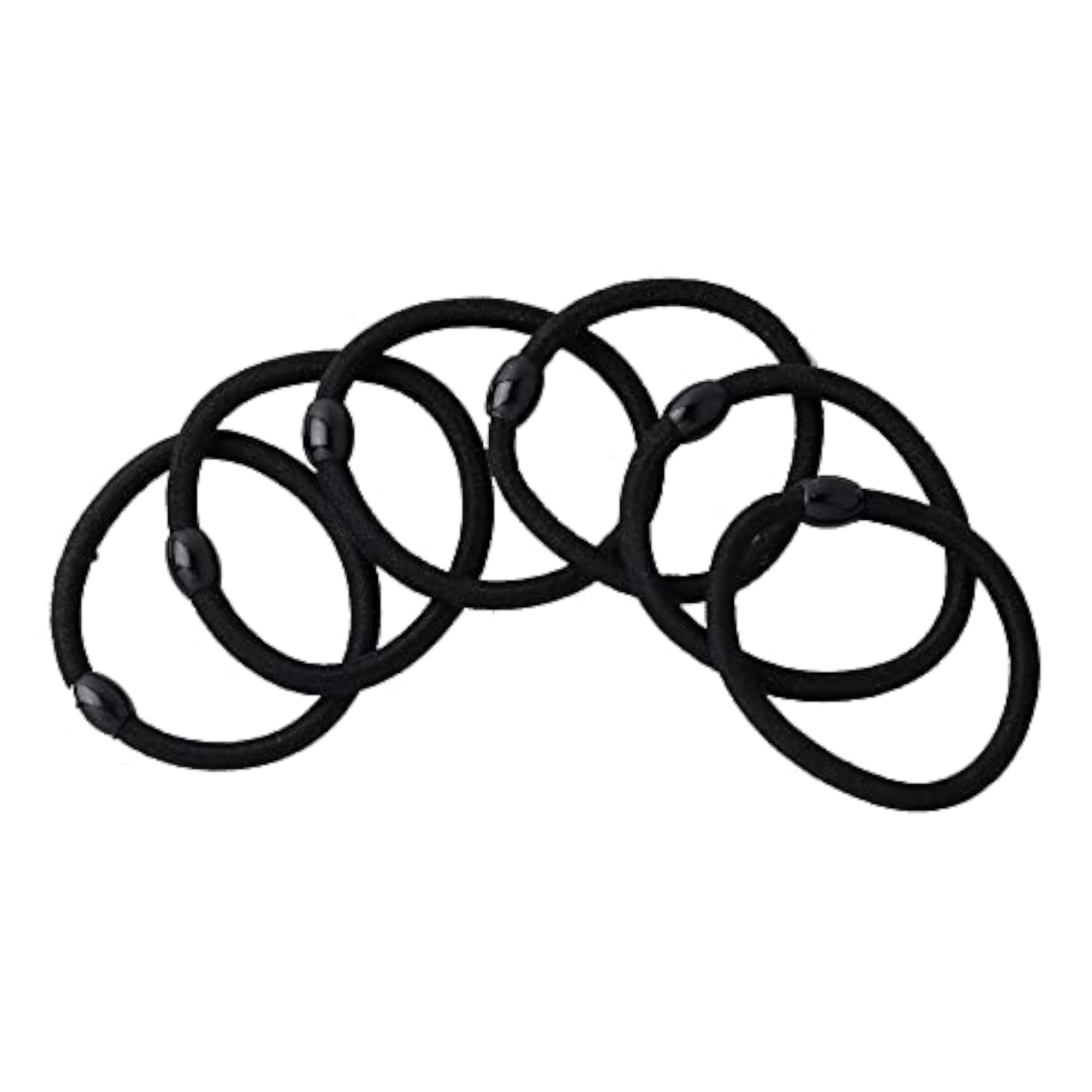 Pack of 6 Elastic Cotton Stretchable Hair Rubber Bands