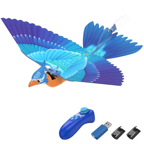 Go Go Bird Bionic RC Bird Toy, Remote Control Flying Bird, Single Flapping-wing Design, 6-axis Gyro, Easy Indoor & Outdoor RC Toys for Kids, Boys and...