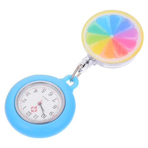 TOGEVAL 1個 懐中時計 pocket watch ライト 女性のためのラインストーンの腕時計 女性ナースウォッチ 伸縮ナースウォッチ 普通ガラス鏡、石英、合金 Colorful