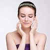 Syhood 6 Pieces Sparkly Elastic Headbands for Women Glitter Non-slip Felt Headband Rhinestone Women's Fabric Headband Hairband for Christmas Sports and Yoga Gift
