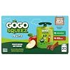 GoGo squeeZ No Sugar Added Applesauce and Fruit Puree Variety Pack, Apple & Cinnamon, 3.2 oz Pouches (Pack of 20), Fruit Snacks for Kids, Gluten Free, Nut Free, Recloseable Cap, BPA Free