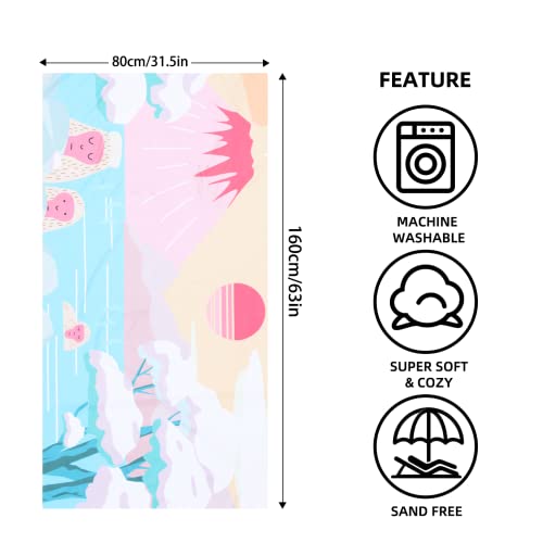 HOJKOUD Telo mare grande 160 x 80 cm, telo da