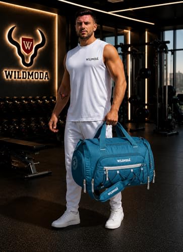 Image of 50L Gym Duffel Bag | Large Travel Sports Bag for Men & Women (Turquoise)