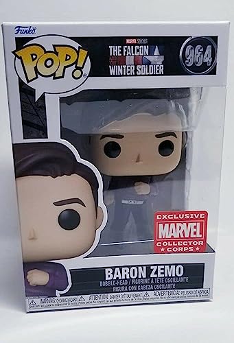 Funko POP! Marvel Collector Corps Exclusive Baron Zemo #964 w/ Free Acrylic Case, Multicolor, 3.75 inches