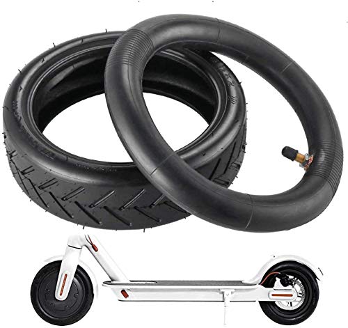 alouweekuky Innen und Außen Roller Reifen - Rutschfester Verdickter Gummirad Verschleißfeste Reifen, Ersatz Reifen für Xiaomi M365 und Andere Elektroroller (Schwarz-2) Cover