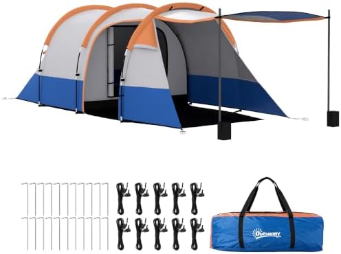 Outsunny Tienda de Campaña Familiar para 2 Personas Tienda Campin...