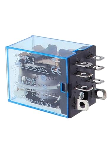 Relé electromagnético LY2NJ DPDT de 8 pines y bobina de 110V DC para control de automatización