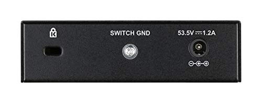 D-Link DES-1005P/E - Switch PoE+ con 5 Puertos 10/100 Mbps, 4 Puertos PoE 802.3af/802.3at de hasta 30 W por puerto y hasta un total de 60 W, carcasa metálica, Full Duplex