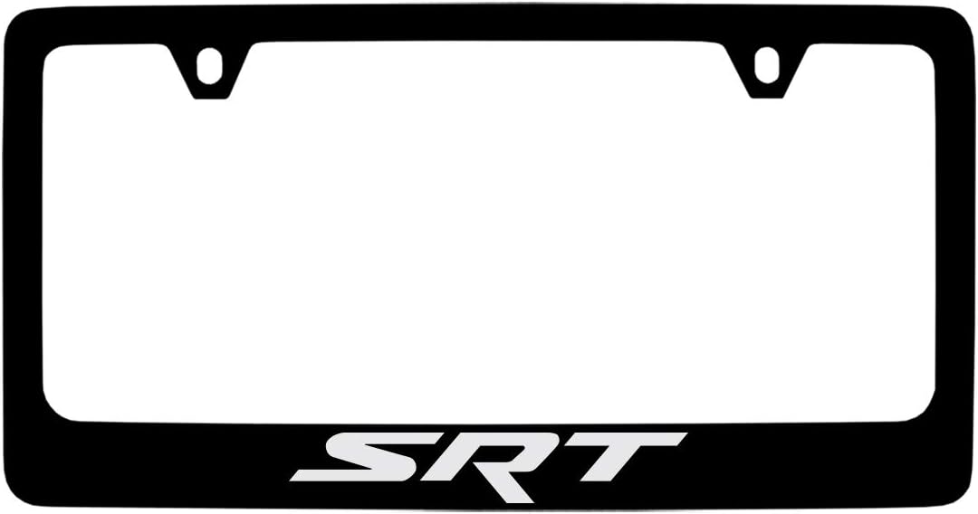 Dodge SRT License Plate Frame (2 Hole, Black/Wide)