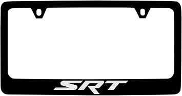 Dodge SRT License Plate Frame 2 Hole, Black/Wide