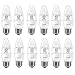 Philips LED Dimmable B11 Clear Candle Light Bulb: 300-Lumen, 5000-Kelvin, 4.5-Watt (40-Watt Equivalent), E26 Base, Daylight, 12-Pack
