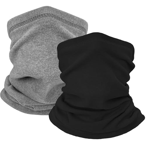 ehsbuy Tour de Cou Hiver Femme Foulard Cache Cou Homme Moto Chaud Snood Echarpe 2 Pack pour Ski Sport Cyclisme