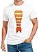 Produktbild MoonWorks® Herren T-Shirt Sushi Kostüm Fasching Karneval Verkleidung Kostümidee Shrimp Garnele Nigiri Weiss S