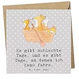 Mr. & Mrs. Panda Deluxe Karte Kanufahren - Geschenk, Kanu fahren, Grußkarte, Kanuverleih, Paddeltour, Kanutour, Sport, Auszeichnung, Schenken,
