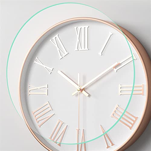 Horloge murale à quartz XJBTBA pendule décorative grand format moderne dorée - 4