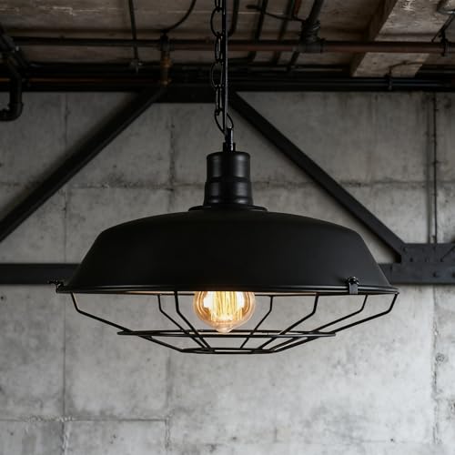 Pantalla retro industrial para crear un ambiente cálido en el comedor 2