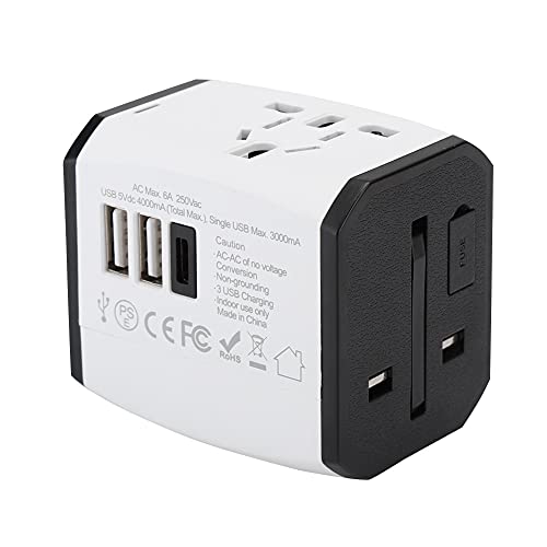 Plugue Universal de Sete Proteções, Plugue Adaptador de Energia Universal, para Tablets de Produtos