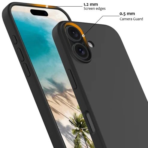 Image of Back Cover for iPhone 16 Liquid Silicone Case (Black S)